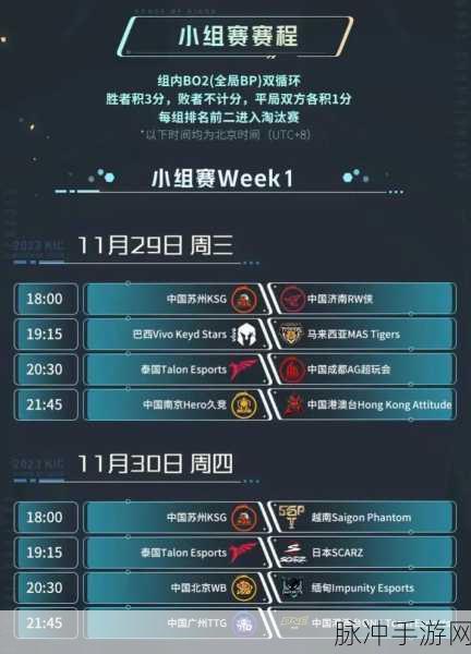 王者荣耀世冠赛2023赛程全解析，电竞盛宴即将上演