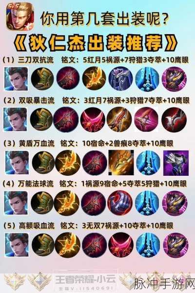 王者荣耀新版狄仁杰出装推荐，打造全能射手的致胜之道