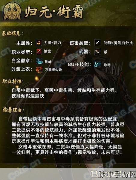 DNF110级耐玩手感佳的职业深度解析与推荐