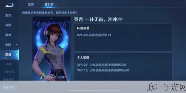 王者荣耀赛点级冠军选手卡显示模式全解析