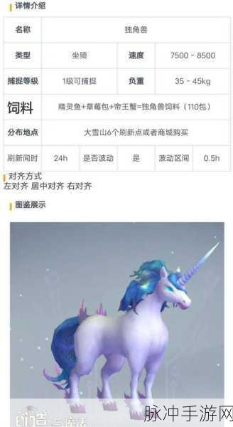 创造与魔法独角兽进化方法及消耗材料全面解析
