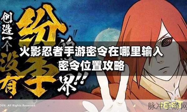 火影忍者手游攻略，火影忍者密令的奇妙用法