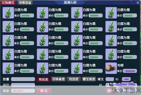 梦幻西游手游攻略，商品布帽的畅销市场与交易指南