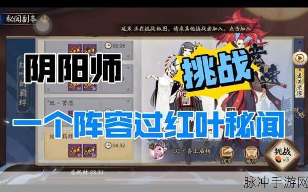 阴阳师红叶竞速副本层快速通关攻略——全面解析高效闯关技巧