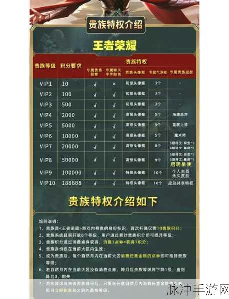 王者荣耀 VIP 等级价格全解析，你想知道的都在这