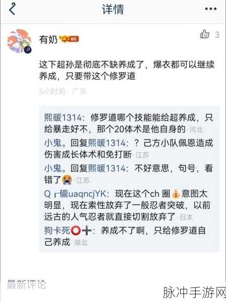 火影忍者OL修罗道搭配攻略，最大化输出与生存策略