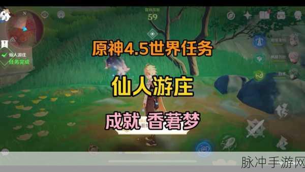 原神仙人游庄任务全攻略，解锁香莙梦的奇妙之旅