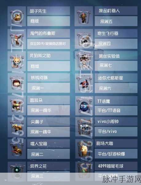 第五人格旧赛季金挂价值大揭秘