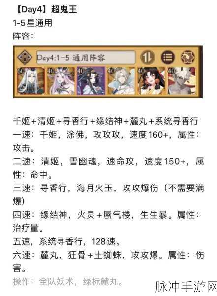 阴阳师超鬼王速刷阵容推荐，高效攻略助你轻松应对