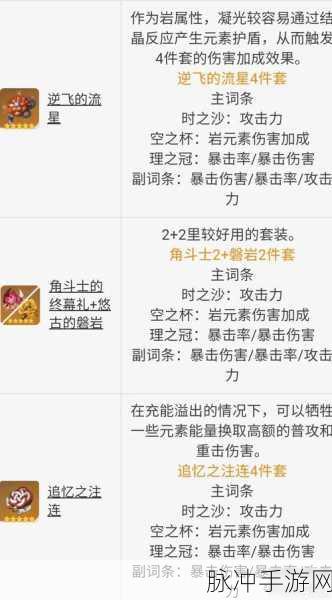 原神凝光圣遗物前期绝佳搭配指南