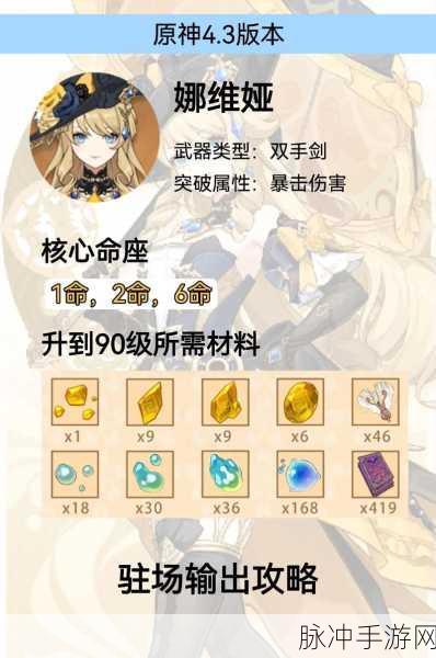 原神娜维娅圣遗物的最佳选择攻略