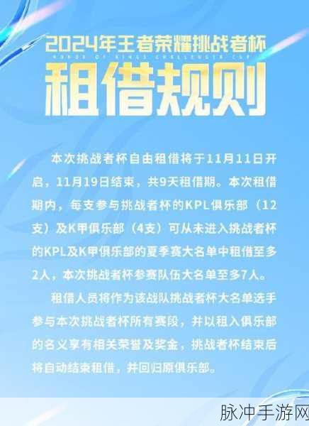 王者荣耀挑战者杯赛制规则全解析，2024年最新攻略