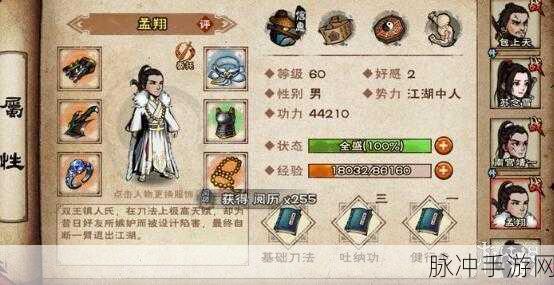 烟雨江湖孟翔武学的完美搭配攻略指南