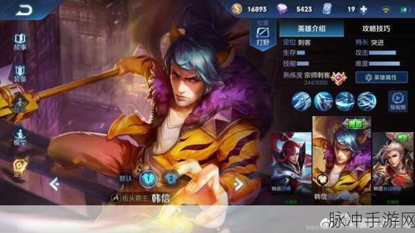 王者荣耀韩信皮肤攻略，街头霸王与逐梦之影的巅峰对决