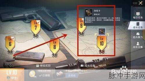 和平精英，全面攻略——如何免费获得改名卡