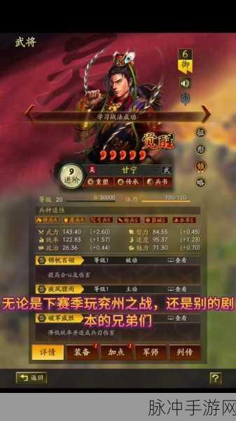 三国志战略版，甘宁阵容搭配秘籍 打造无敌之师