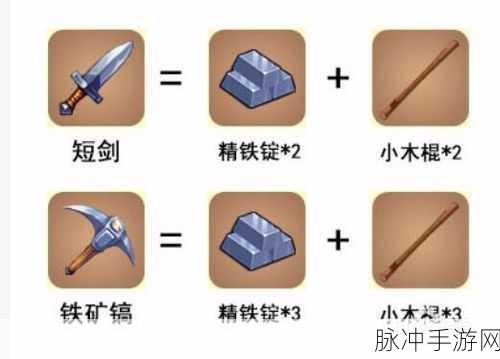 迷你世界铁镐制作全攻略，铁镐的合成方法与步骤详解