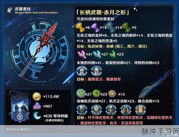 原神赤月之形 90 级面板属性全方位解析