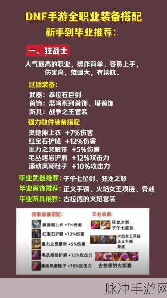 DNF手游深度攻略，100级装备升级路线全解析