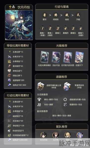 崩坏星穹铁道饮月搭配攻略，星魂光锥遗器提升对比详解