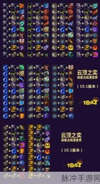 云顶之弈 S1 装备全解析，合成秘籍与强大效果
