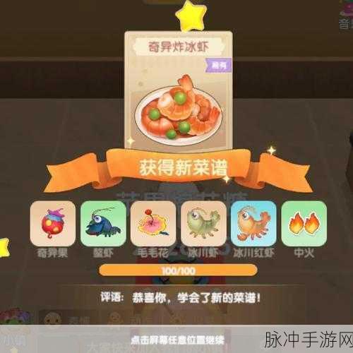 摩尔庄园手游攻略，揭秘奇异炸冰虾的制作秘籍