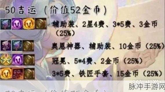 金铲铲之战吉星机制详解，道具奖励及中奖几率全面剖析