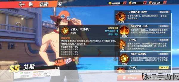 航海王热血航线艾斯技能全解析与高效连招攻略