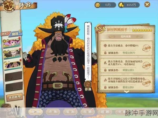 航海王燃烧意志米霍克深度解析与技能装备推荐