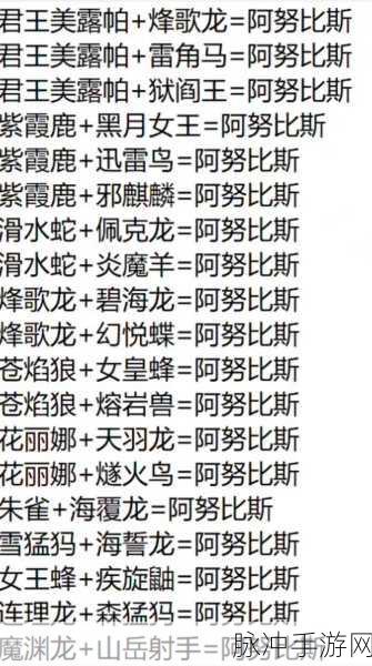 幻兽帕鲁深度攻略，阿努比斯配种公式全解析