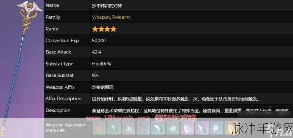 原神沙中伟贤的对答突破材料全解析，打造顶级武器的必备指南