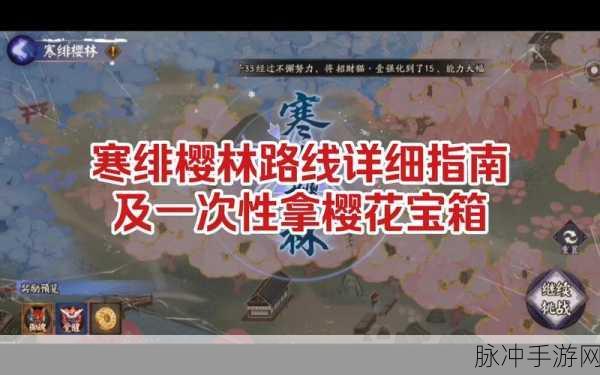 阴阳师枝垂樱林25步走法攻略与樱花宝箱全收集分析