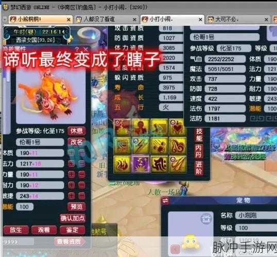 梦幻西游手游，谛听技能完美搭配与观照万象加点全攻略