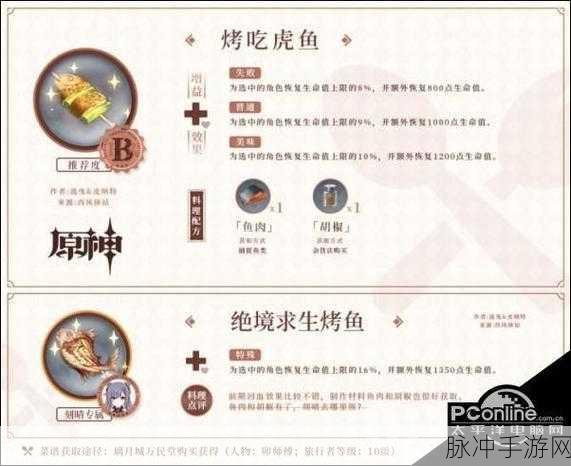 原神烤吃虎鱼制作秘籍大公开