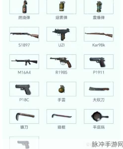 和平精英武器大全，全武器详细介绍