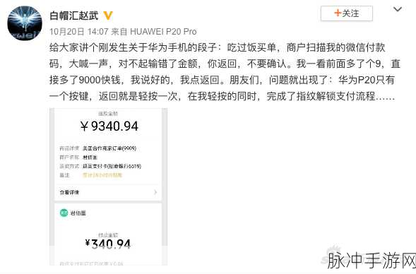 华为P20 Pro玩家必看，高效操作手游的返回技巧与攻略