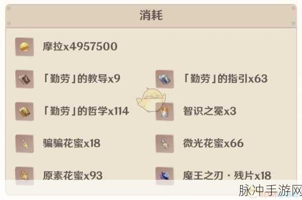 神都夜行录河伯突破材料全解析