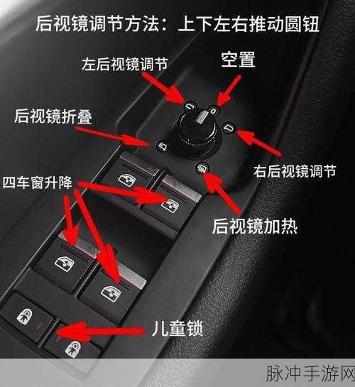 奥迪A6L车内按键功能详解，手游玩家的豪华座驾攻略
