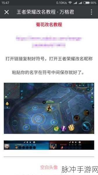 王者荣耀空白昵称更换全攻略，游戏空白昵称符号详解
