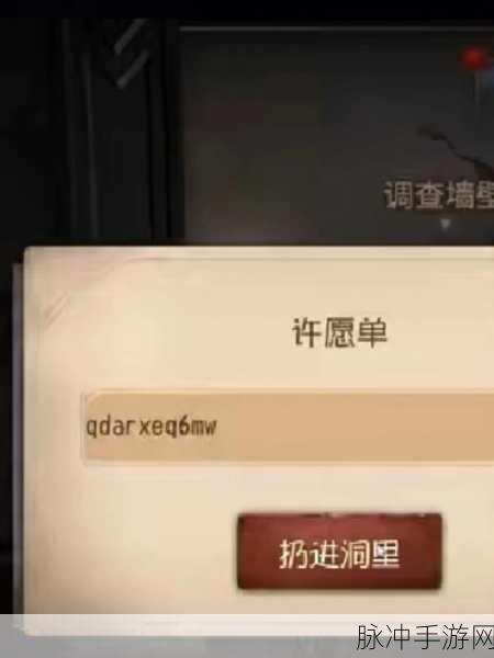 第五人格手游许愿码全攻略，解锁稀有道具的秘籍