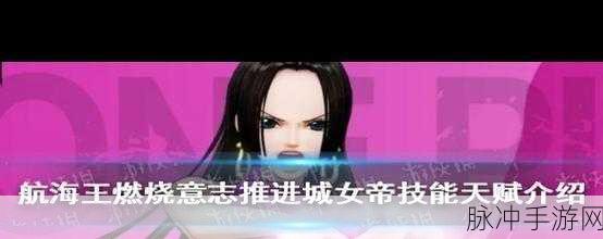 航海王燃烧意志推进城女帝汉库克加点与技能详解