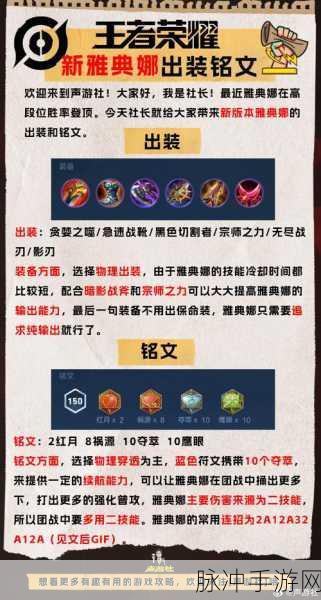 王者荣耀雅典娜出装推荐，六神装出装顺序攻略详解