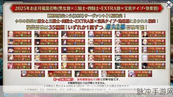 FGO五周年福袋选择全攻略，哪个福袋最适合你？