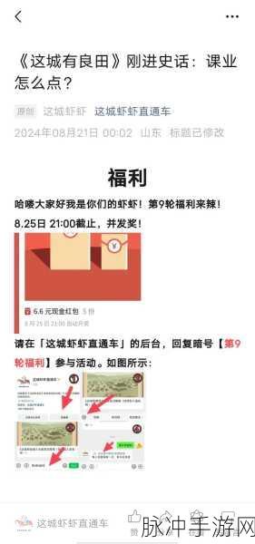 这城有良田，课业巡逻解锁秘籍大公开