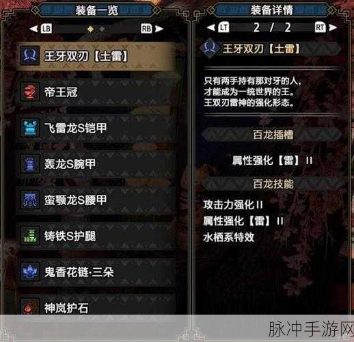 怪物猎人崛起双刀毕业套装，全面攻略及装备推荐