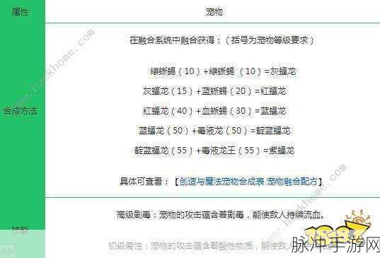 创造与魔法，灰蝠龙合成秘籍大公开