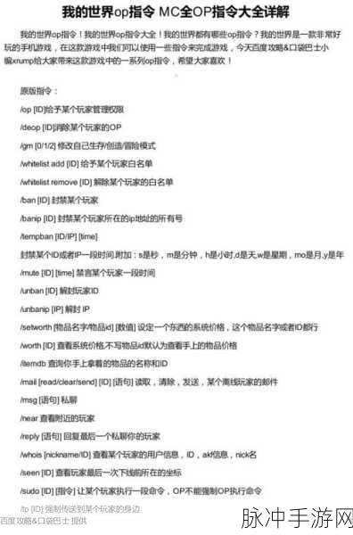 我的世界 2022 年 92 条指令全解析，助您称霸游戏世界