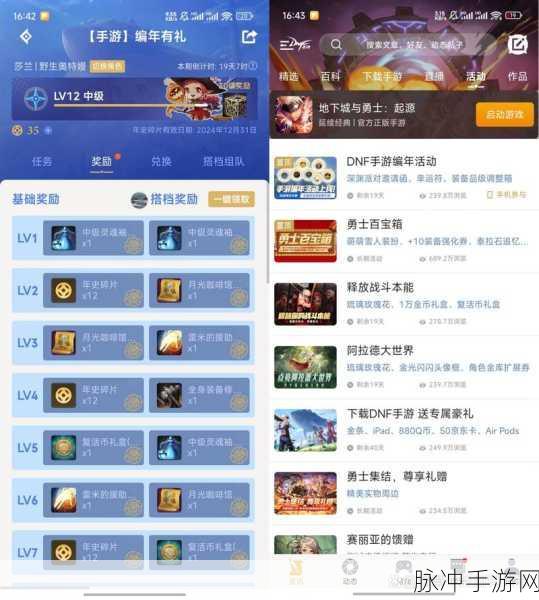 DNF 手游一年四大礼包全解析