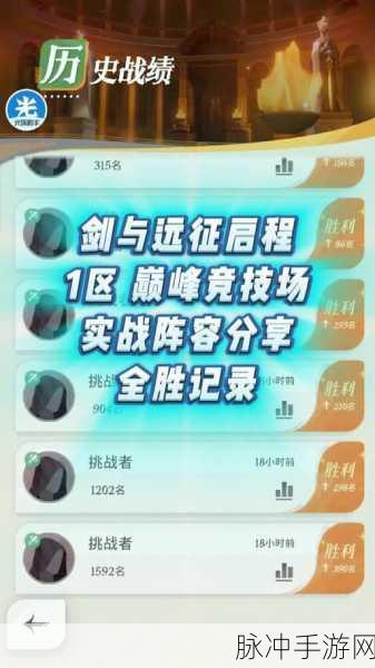 剑与远征巅峰竞技场无敌攻略秘籍