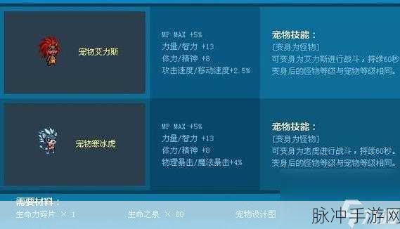 地下城与勇士 M 宠物全解析
